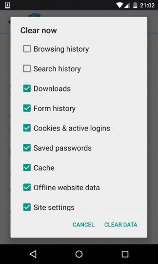 clear history in uc browser