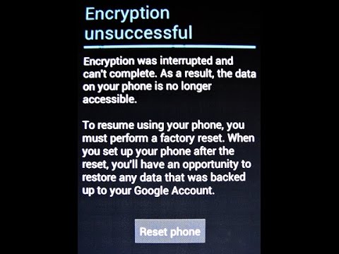 encryption unsuccessful