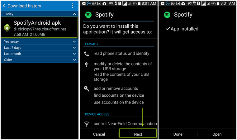 cant install spotify using hotspotshield