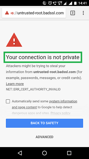  SSL Connection Error On Android