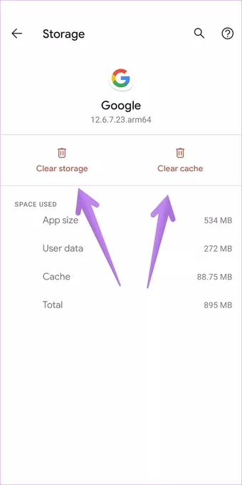 Cancella cache e dati