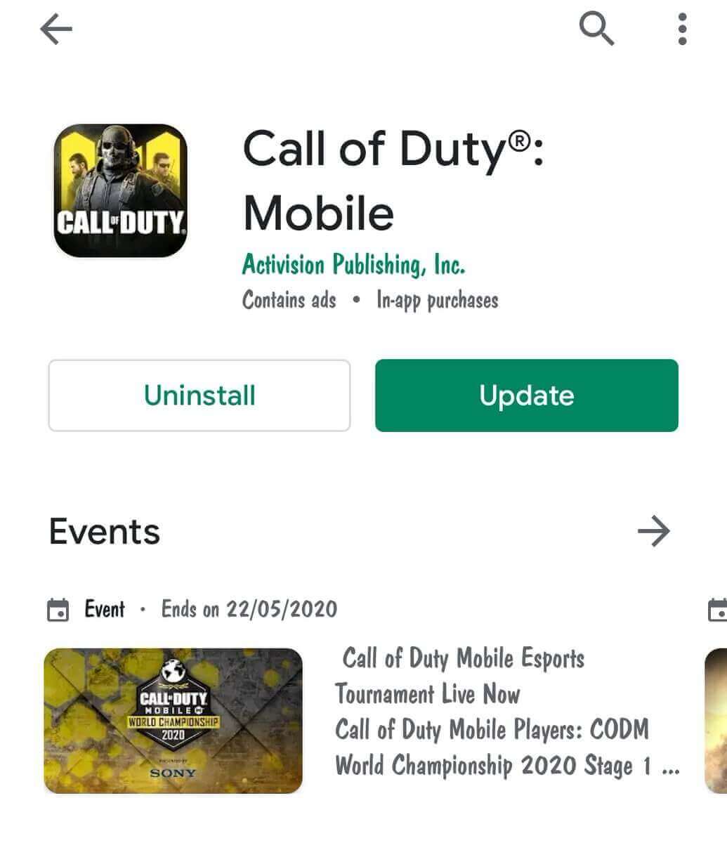 Call of duty mobile ошибка 270fd10