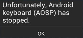Unfortunately, Android keyboard (AOSP) has stopped