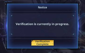 solo leveling arise verification is currently in progress